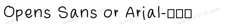 Opens Sans or Arial字体转换